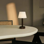 Zoe rechargeable lamp polyethylene shade warm 2700K glow