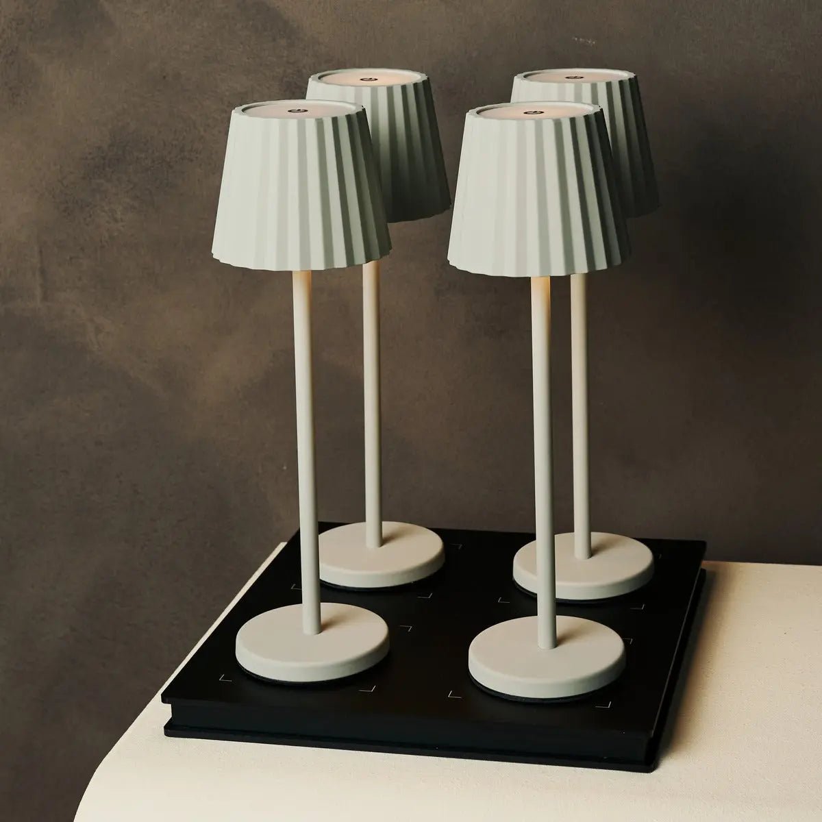 Maya cordless lamp glowing warm ambient light on table