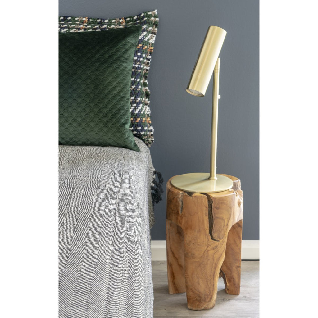 Rose natural recycled teak wood stool side table