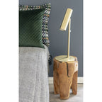 Rose natural recycled teak wood stool side table