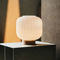 Lyla Light Brown Wood & Glass Cordless Table Lamp