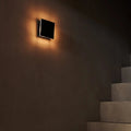 Lane Black Rubberwood Cordless Rechargeable Wall Lamp