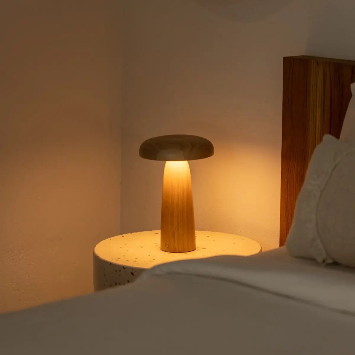Lennart Light Brown Wood Cordless Table Lamp
