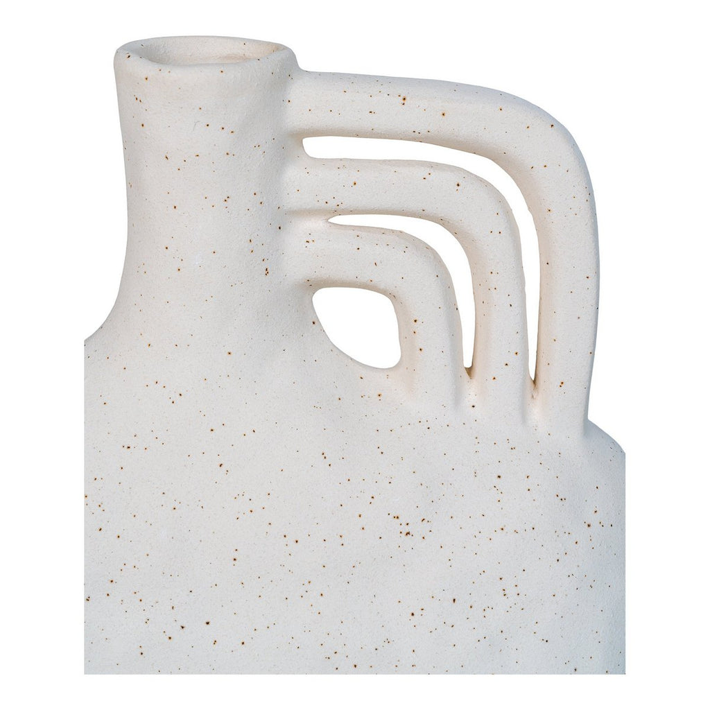 Elara beige ceramic vase as standalone decorative object