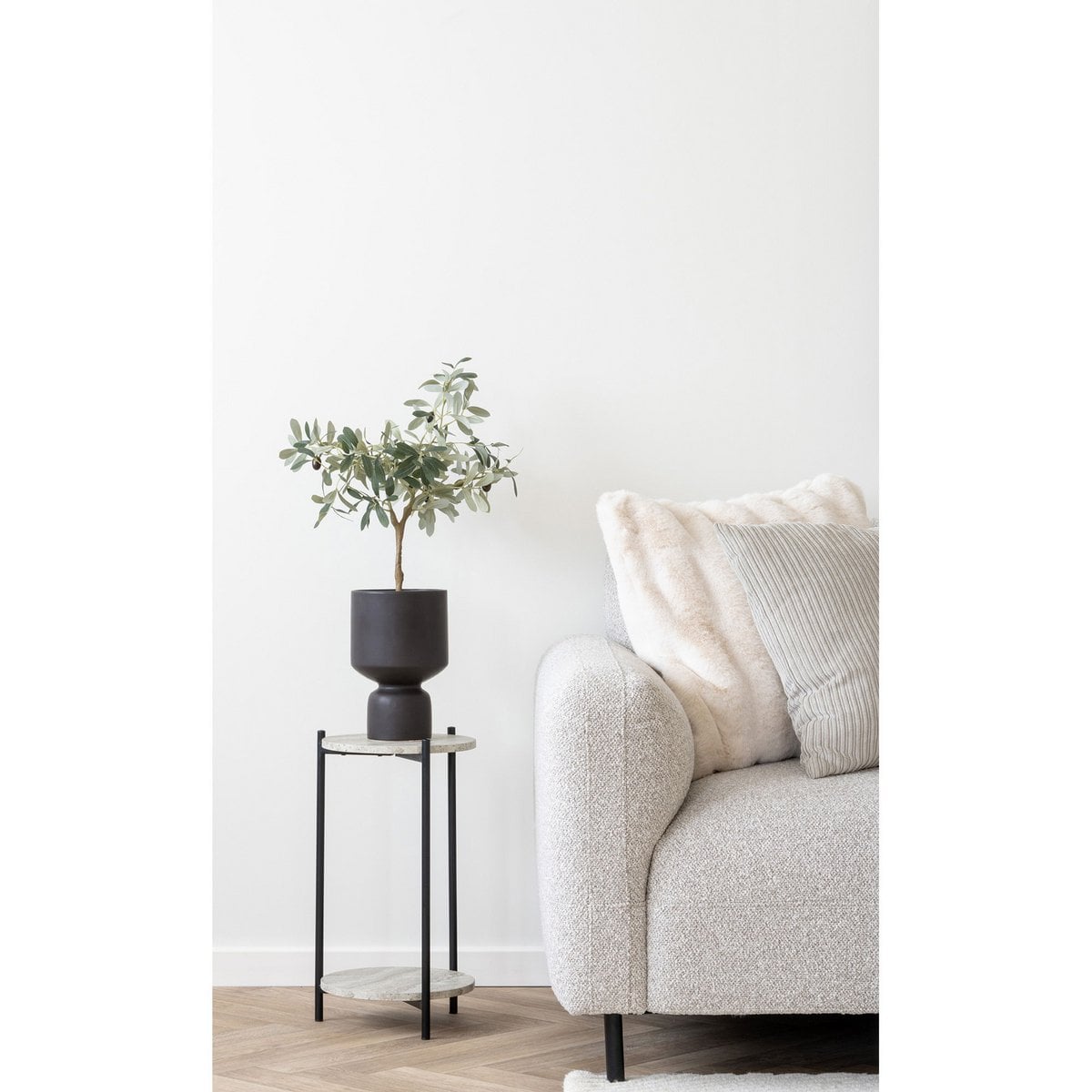 Elba Black Ceramic Plant Pot