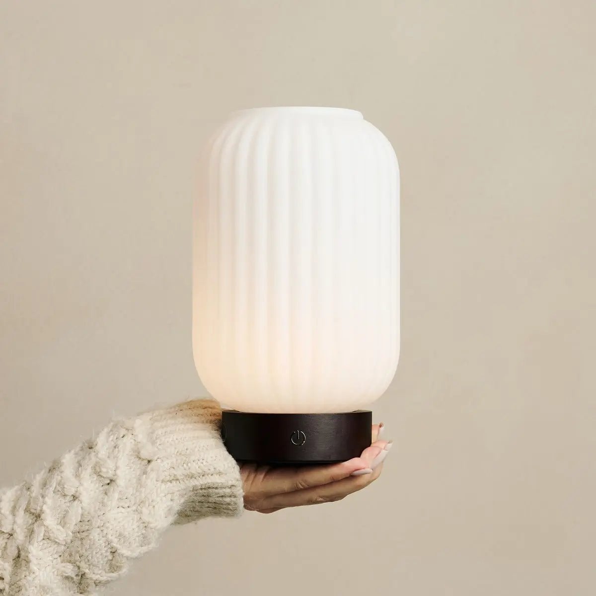 Lilly wood lamp on bedside table ambient mode