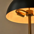 Lola black gold lamp in living room accent setting