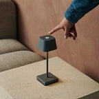 Sarphati lamp detail of matte mouse grey metal texture