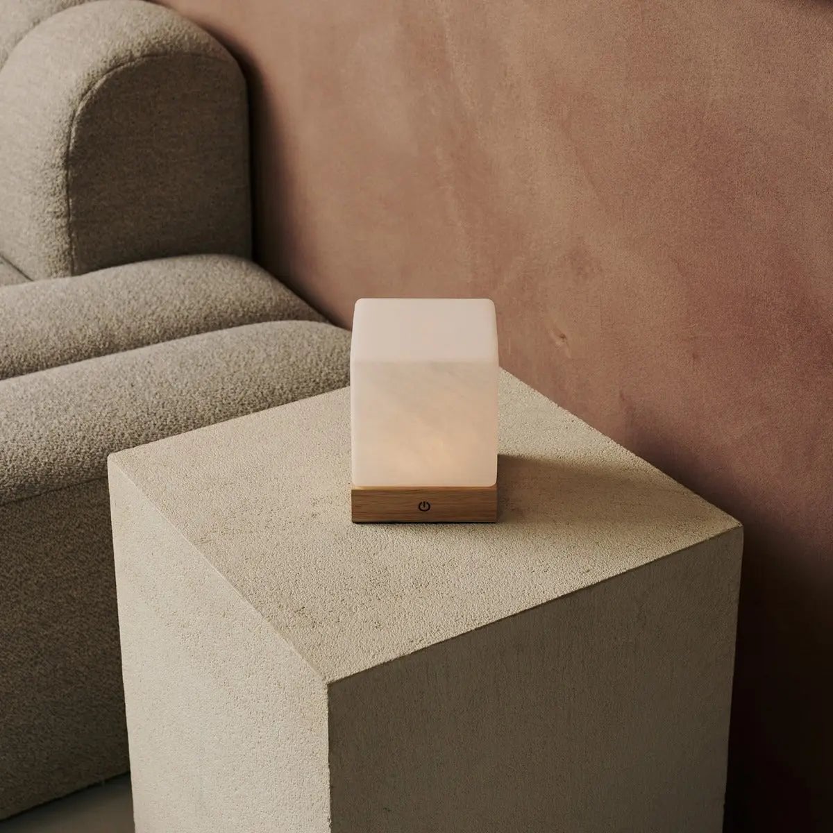 Yce Mini rechargeable lamp in living room setting