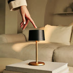 David Black & Gold Rechargeable Table Lamp 2-in-1