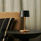 David Black & Gold Rechargeable Table Lamp 2-in-1