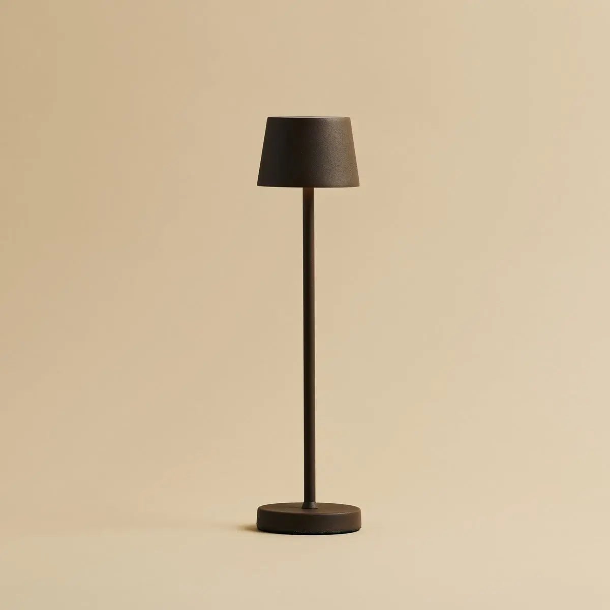 Vondel mocha brown cordless metal rechargeable table lamp