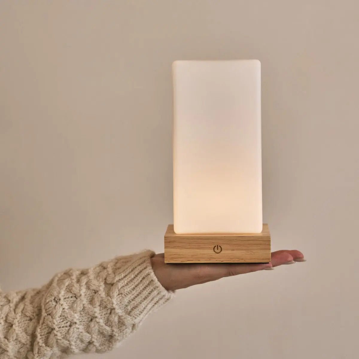 Zayn cordless lamp in living room console setting