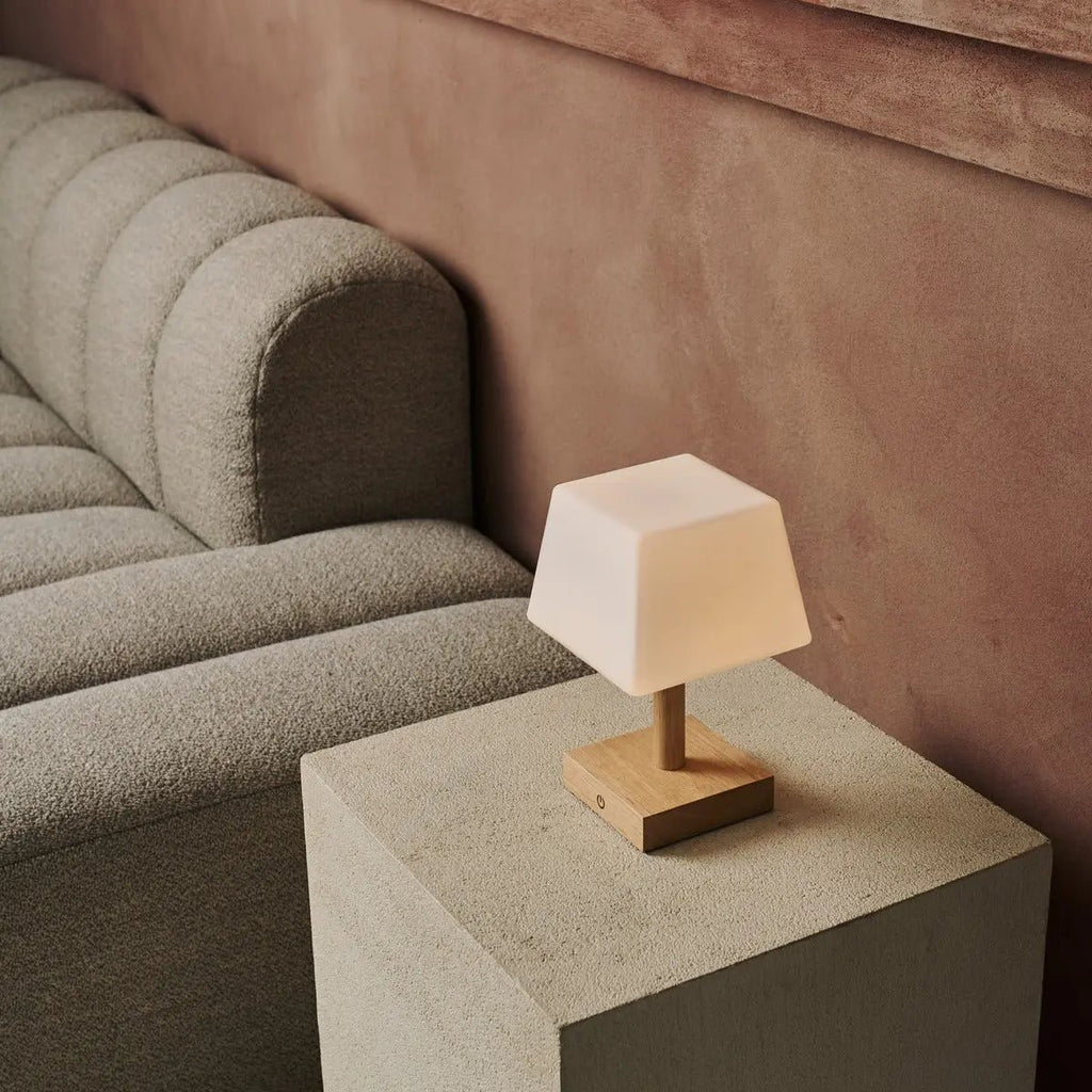 Tommy rechargeable lamp touch-dim control close-up