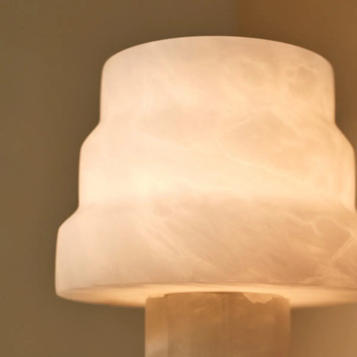 Alessandra sculptural alabaster lamp as decorative piece