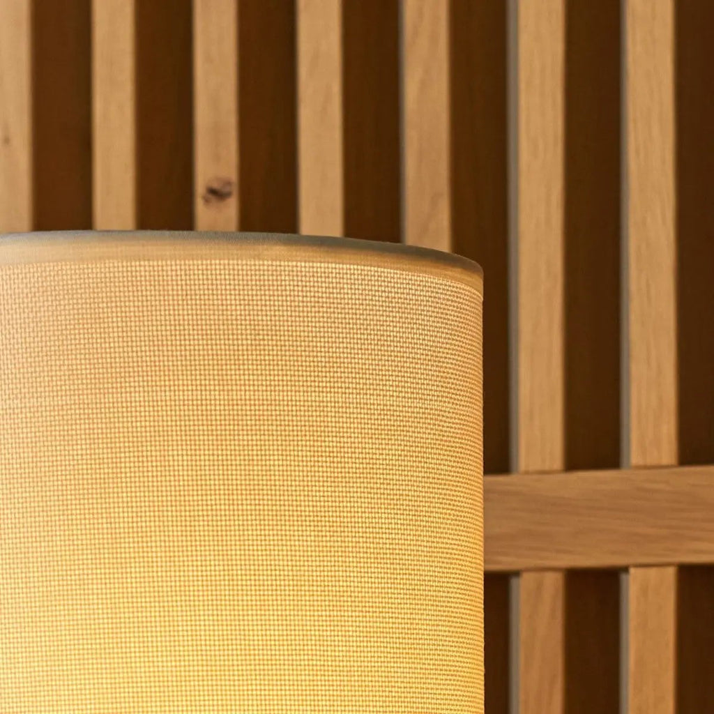 Kiko ribbed lamp in living room console setting