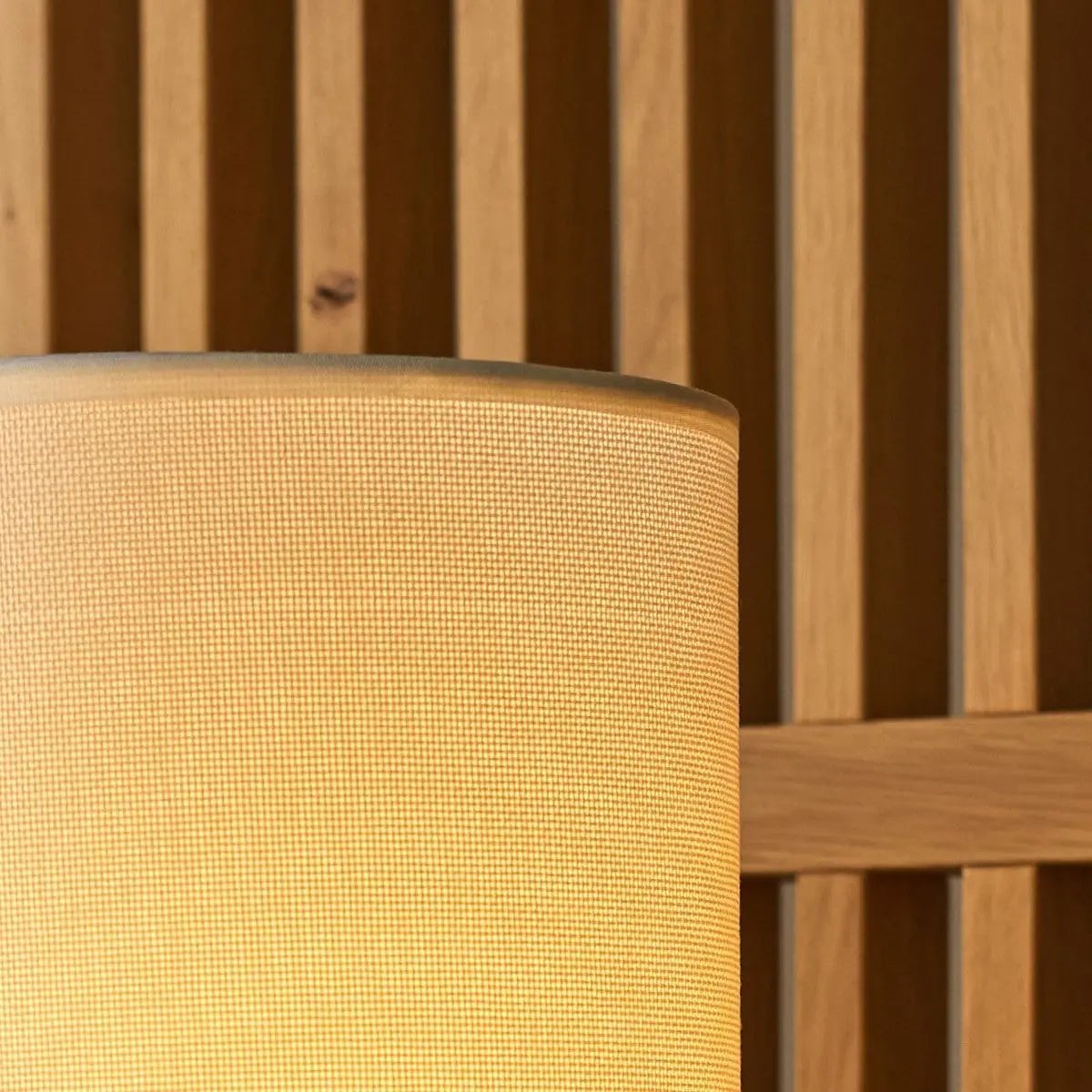 Kiko ribbed lamp in living room console setting