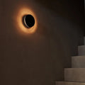 Lou black rechargeable cordless wall lamp mounted