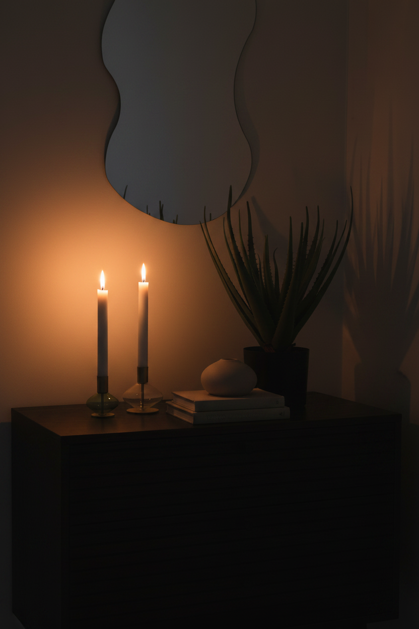 Lumis Duo candle holders evening mood with candlelight glow
