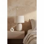 Tavira Ceramic Corded Table Lamp in bedroom