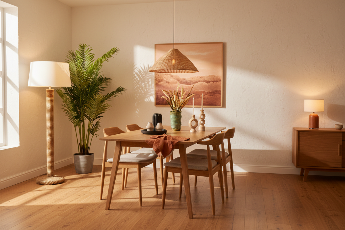 Mediterranean Warm Eclectic Dining Room – Retry